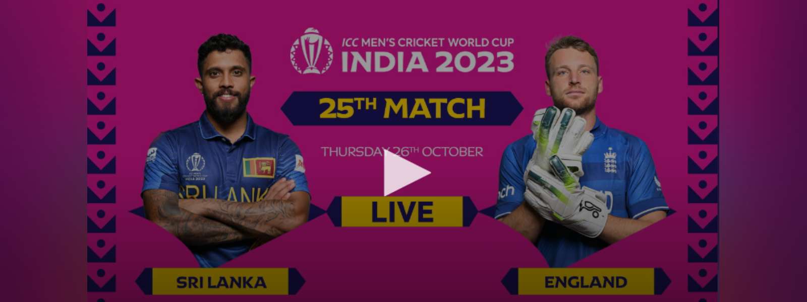 Watch Live Sri Lanka vs England ICC world Cup 2023